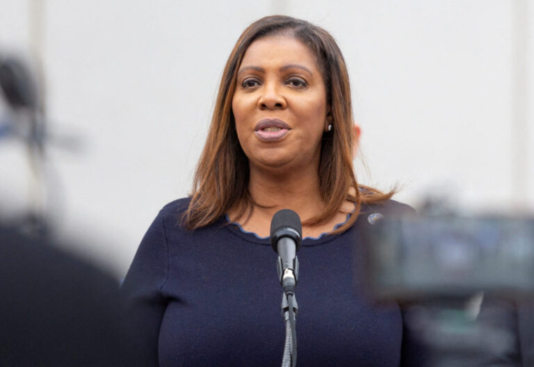 FILE PHOTO: New York State Attorney General Letitia James smiles during an endorsement for governor event